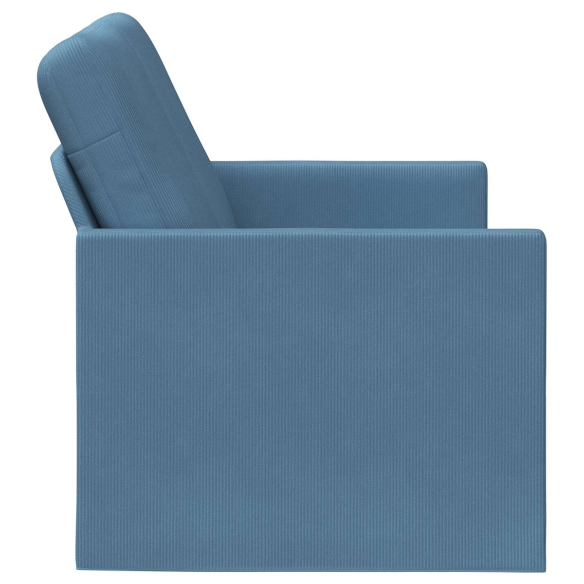 2 Seater Sofa Blue 130 x 81 x 82 cm Corduroy Fabric