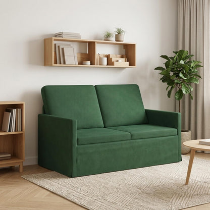 2 Seater Sofa Jungle Green 130 x 81 x 82 cm Corduroy Fabric