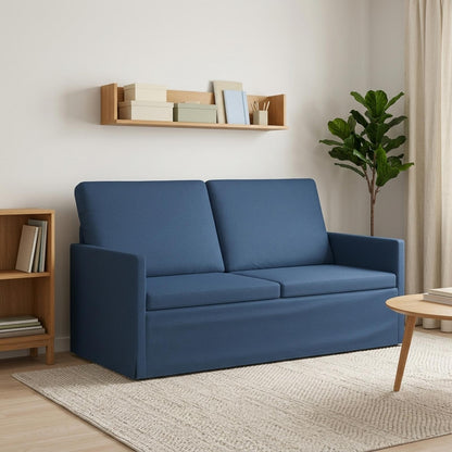 2 Seater Sofa Blue 150 x 81 x 82 cm Fabric