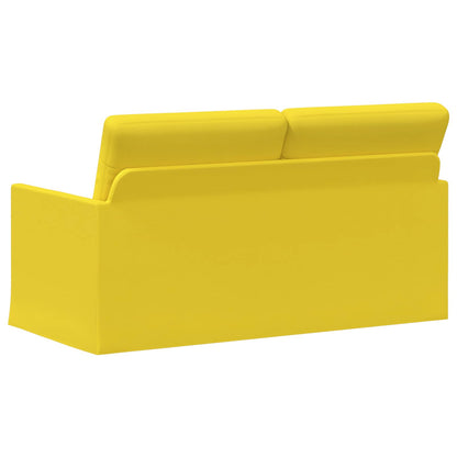 2 Seater Sofa Light Yellow 150 x 81 x 82 cm Fabric
