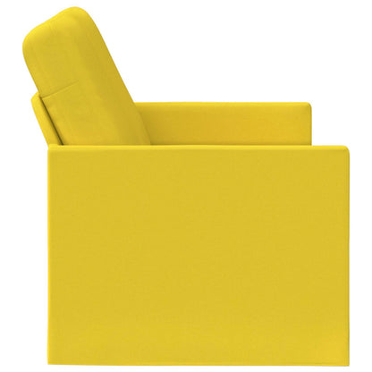 2 Seater Sofa Light Yellow 150 x 81 x 82 cm Fabric