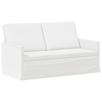 2 Seater Sofa White 150 x 81 x 82 cm Fabric