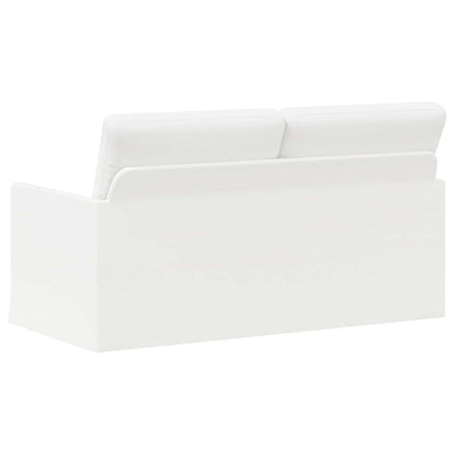 2 Seater Sofa White 150 x 81 x 82 cm Fabric