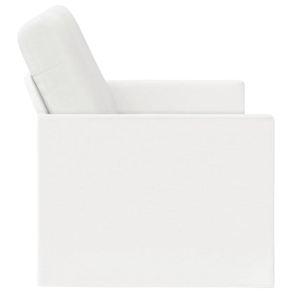 2 Seater Sofa White 150 x 81 x 82 cm Fabric