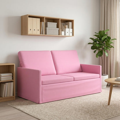2 Seater Sofa Pink 150 x 81 x 82 cm Fabric