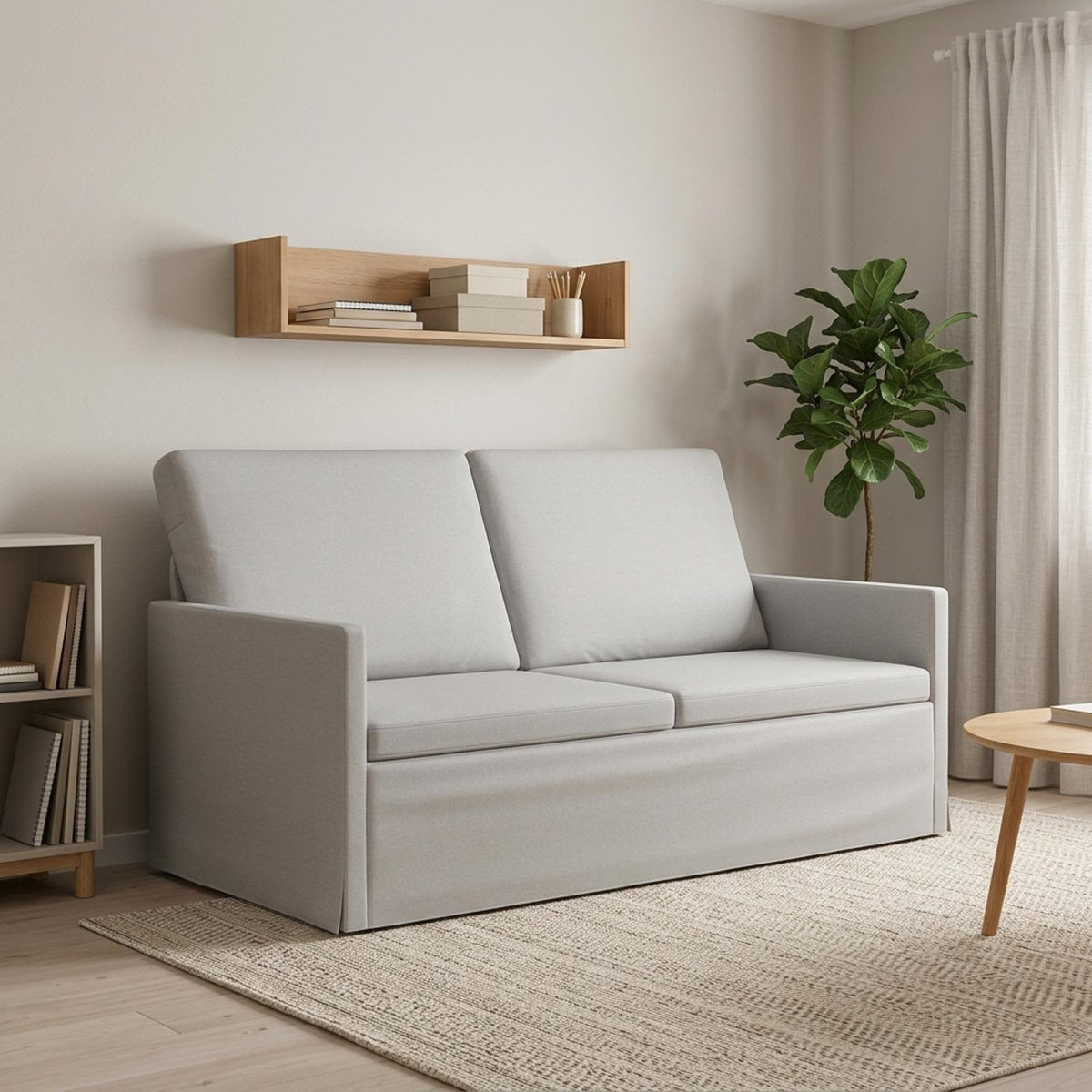 2 Seater Sofa Cloud Grey 150 x 81 x 82 cm Fabric