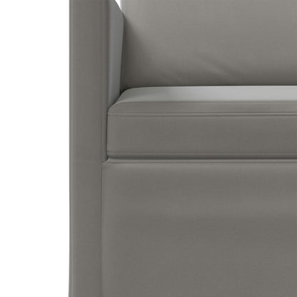 2 Seater Sofa Light Grey 150 x 81 x 82 cm Velvet