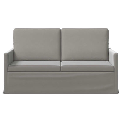 2 Seater Sofa Light Grey 150 x 81 x 82 cm Velvet