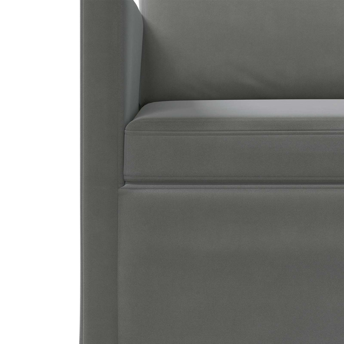 2 Seater Sofa Dark Grey 150 x 81 x 82 cm Velvet