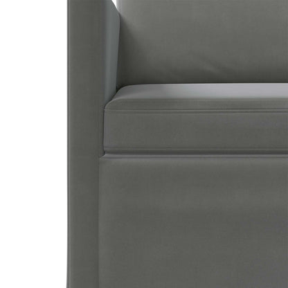 2 Seater Sofa Dark Grey 150 x 81 x 82 cm Velvet