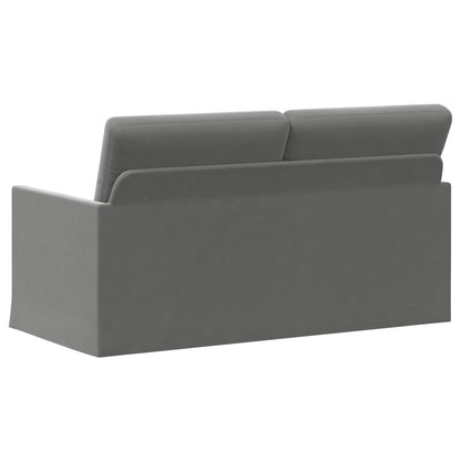 2 Seater Sofa Dark Grey 150 x 81 x 82 cm Velvet