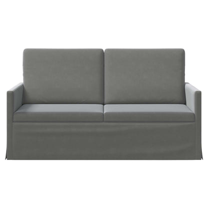 2 Seater Sofa Dark Grey 150 x 81 x 82 cm Velvet