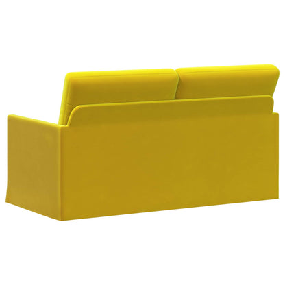 2 Seater Sofa Yellow 150 x 81 x 82 cm Velvet