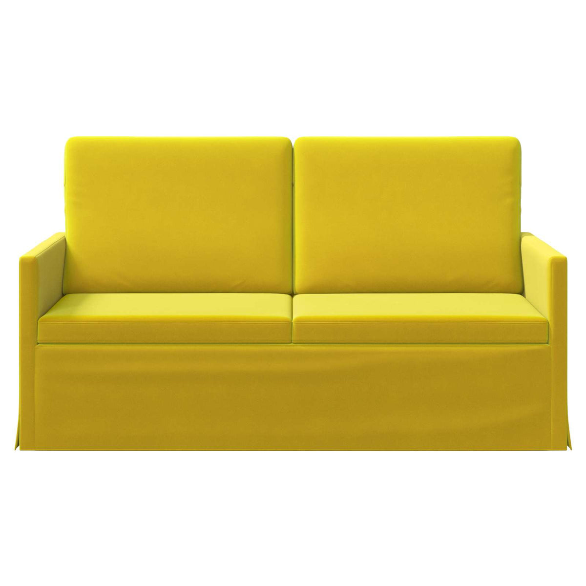 2 Seater Sofa Yellow 150 x 81 x 82 cm Velvet