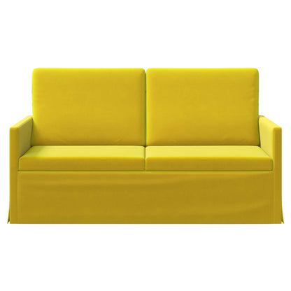 2 Seater Sofa Yellow 150 x 81 x 82 cm Velvet
