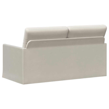 2 Seater Sofa Cream 150 x 81 x 82 cm Velvet