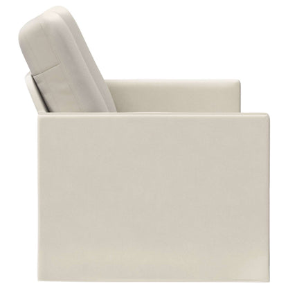 2 Seater Sofa Cream 150 x 81 x 82 cm Velvet