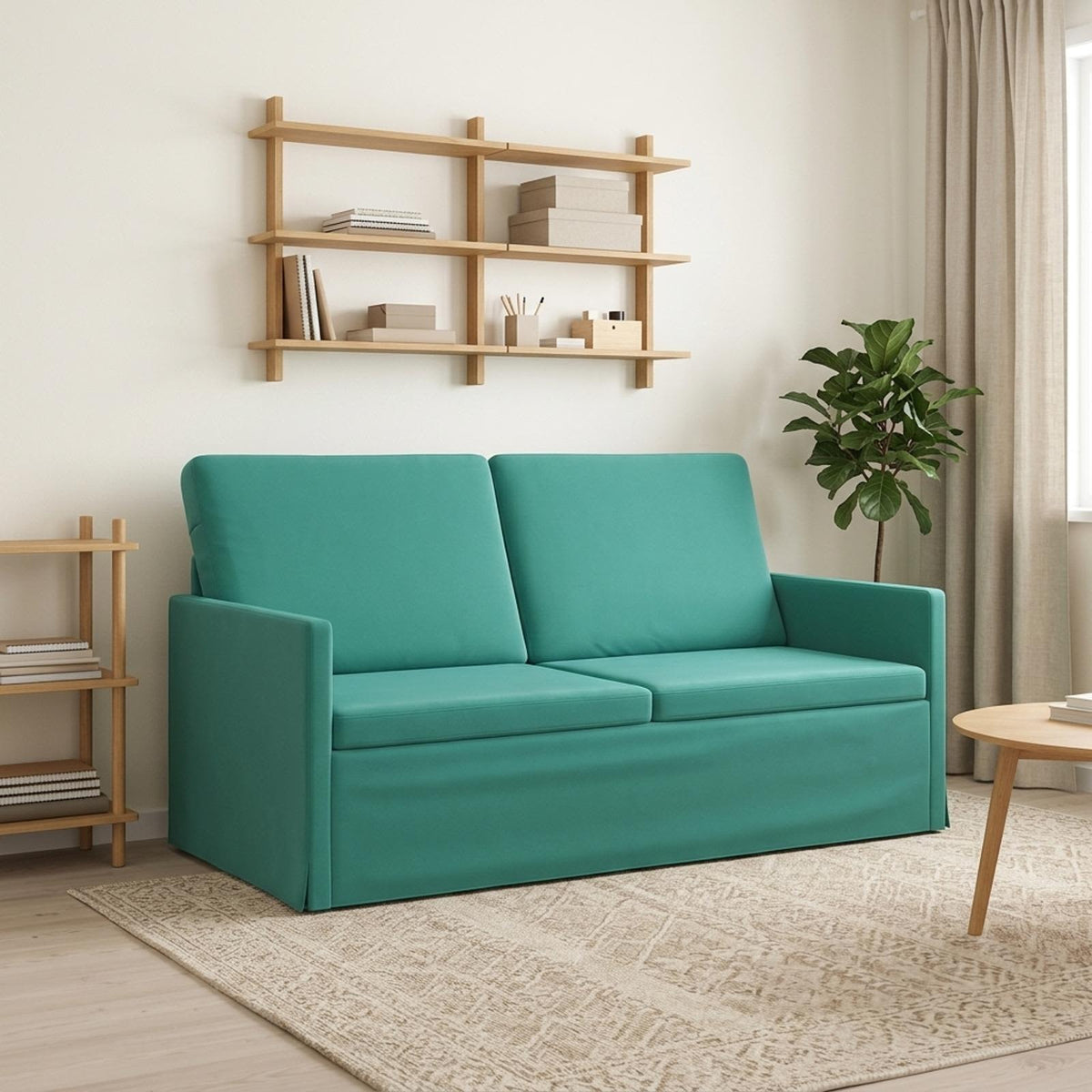 2 Seater Sofa Turquoise 150 x 81 x 82 cm Velvet