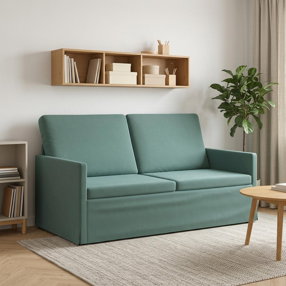 2 Seater Sofa Sea Green 150 x 81 x 82 cm Velvet