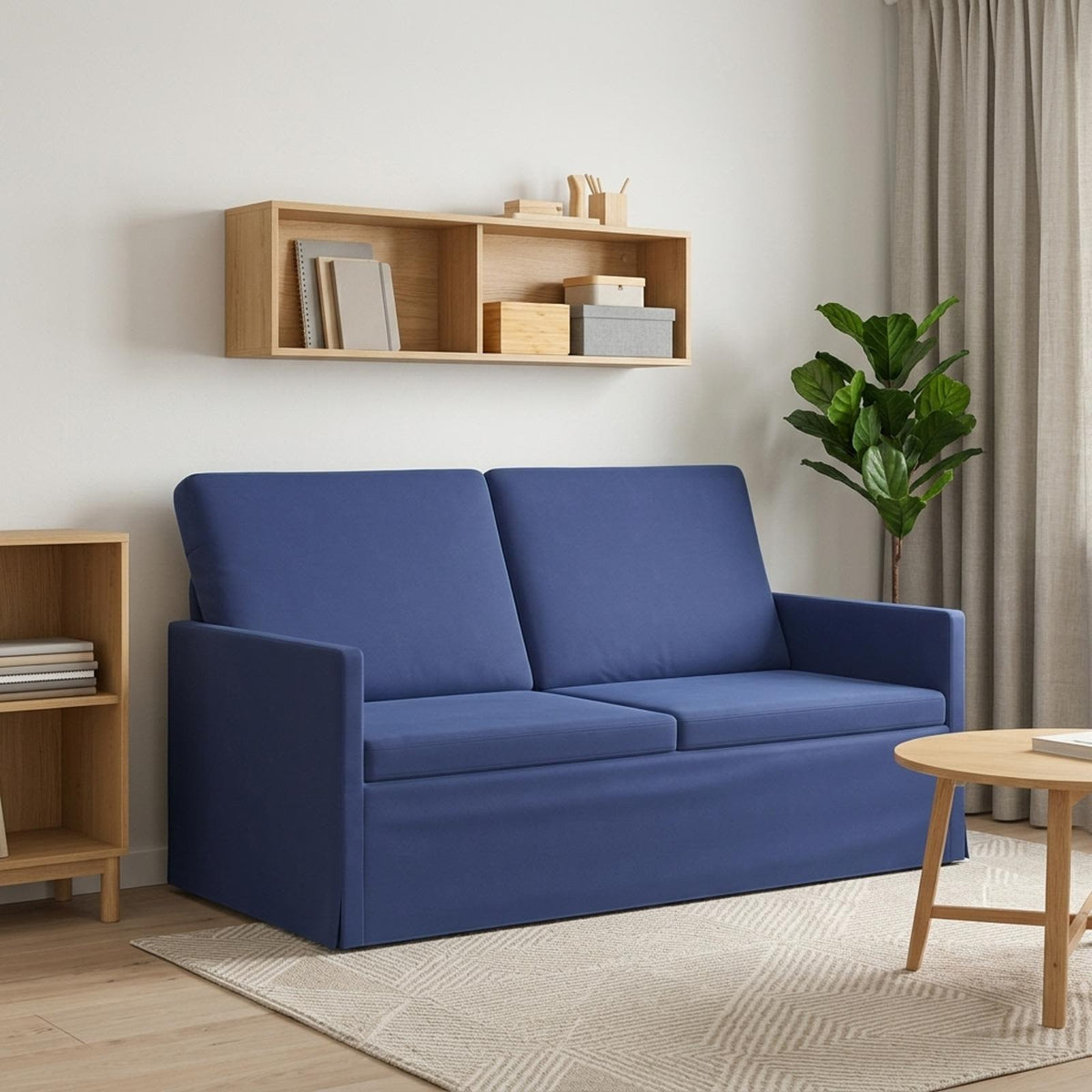2 Seater Sofa Police Blue 150 x 81 x 82 cm Velvet
