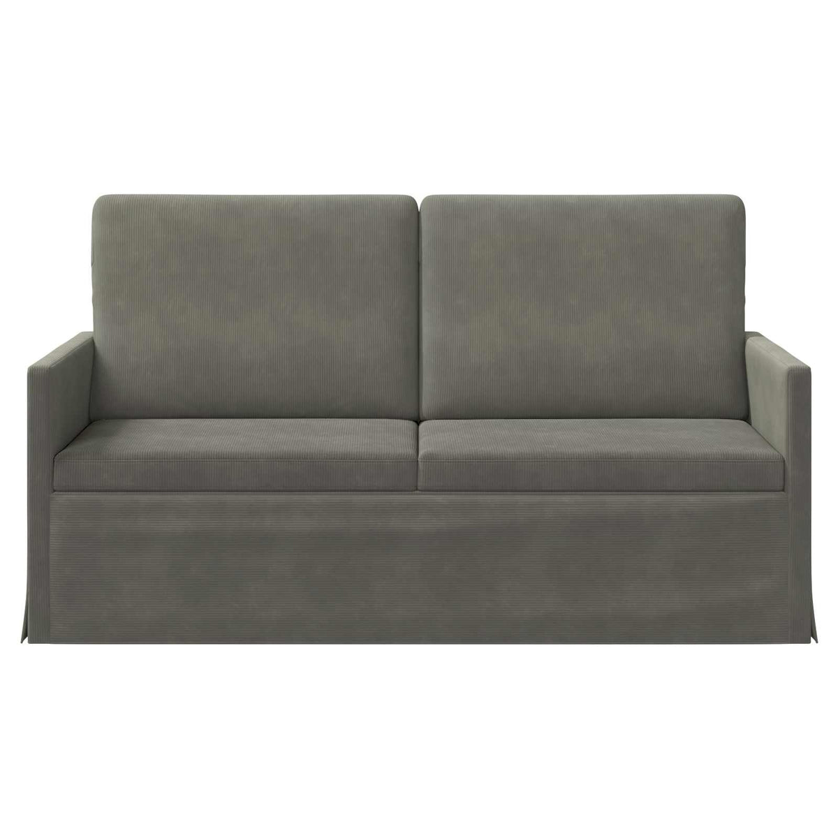 2 Seater Sofa Light Grey 150 x 81 x 82 cm Corduroy Fabric