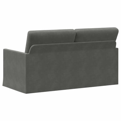 2 Seater Sofa Dark Grey 150 x 81 x 82 cm Corduroy Fabric