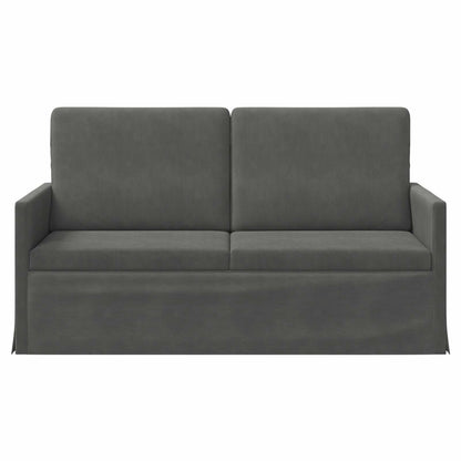 2 Seater Sofa Dark Grey 150 x 81 x 82 cm Corduroy Fabric