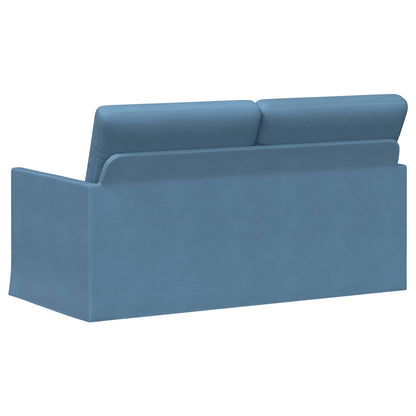 2 Seater Sofa Blue 150 x 81 x 82 cm Corduroy Fabric