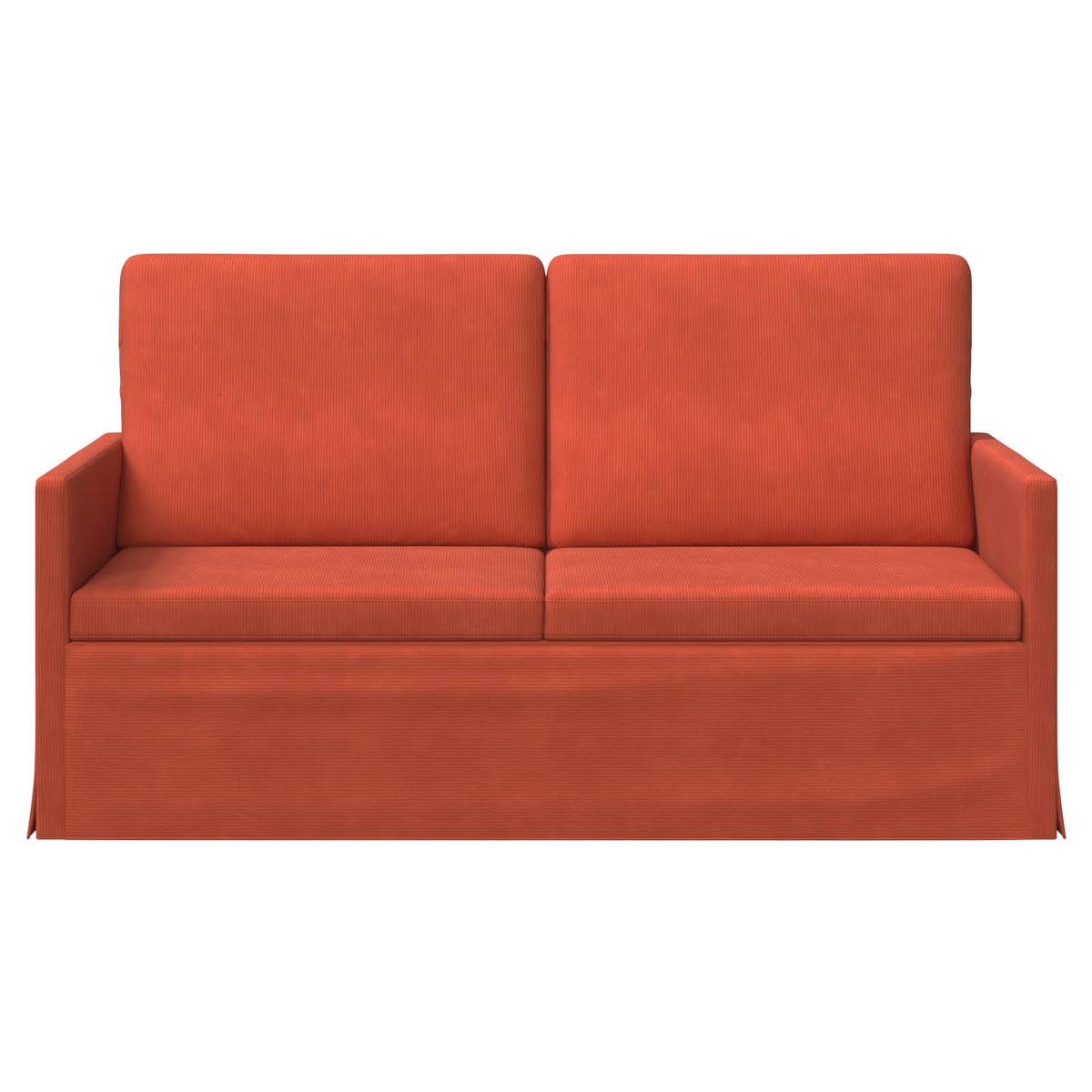 2 Seater Sofa Red Orange 150 x 81 x 82 cm Corduroy Fabric