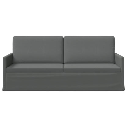 3 Seater Sofa Dark Grey 190 x 81 x 82 cm Fabric
