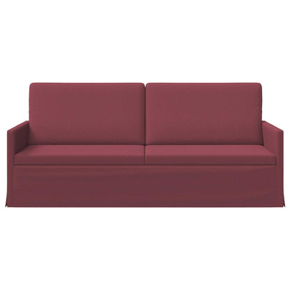 3 Seater Sofa Wine Red 190 x 81 x 82 cm Fabric