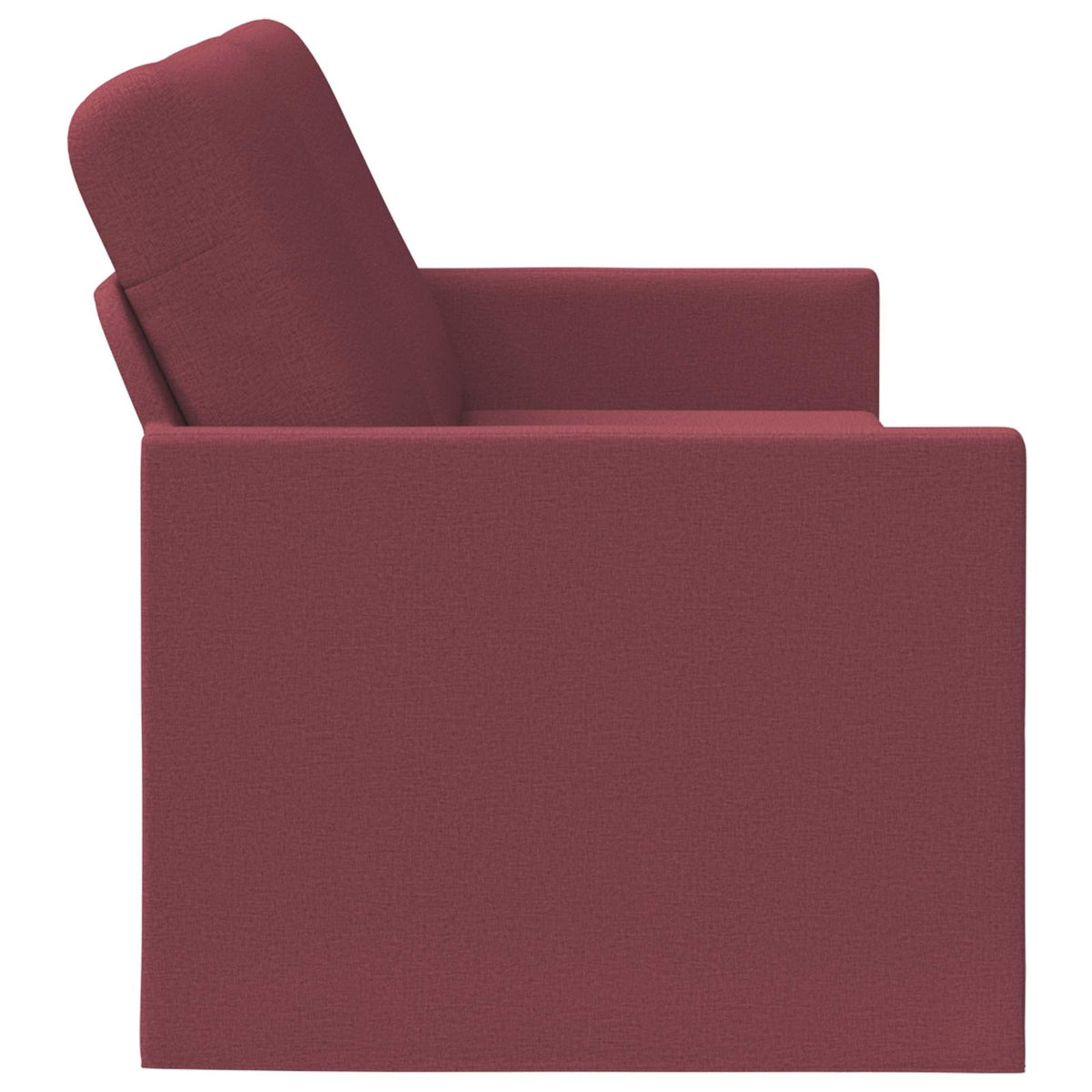 3 Seater Sofa Wine Red 190 x 81 x 82 cm Fabric