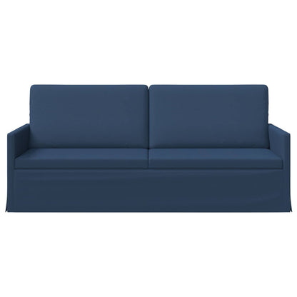 3 Seater Sofa Blue 190 x 81 x 82 cm Fabric