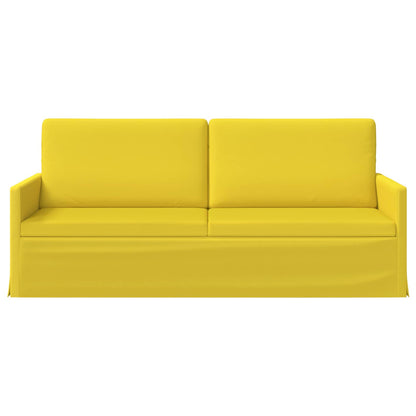 3 Seater Sofa Light Yellow 190 x 81 x 82 cm Fabric