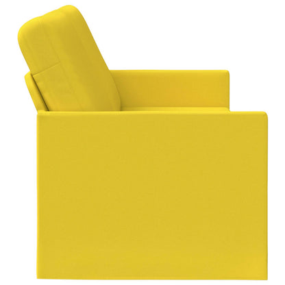 3 Seater Sofa Light Yellow 190 x 81 x 82 cm Fabric