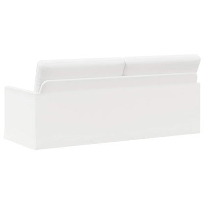 3 Seater Sofa White 190 x 81 x 82 cm Fabric