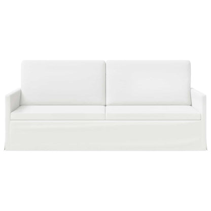 3 Seater Sofa White 190 x 81 x 82 cm Fabric