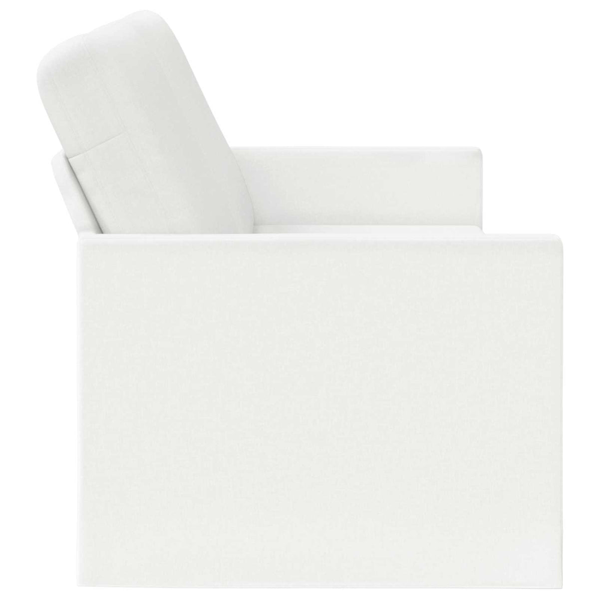 3 Seater Sofa White 190 x 81 x 82 cm Fabric
