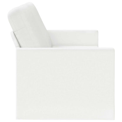 3 Seater Sofa White 190 x 81 x 82 cm Fabric