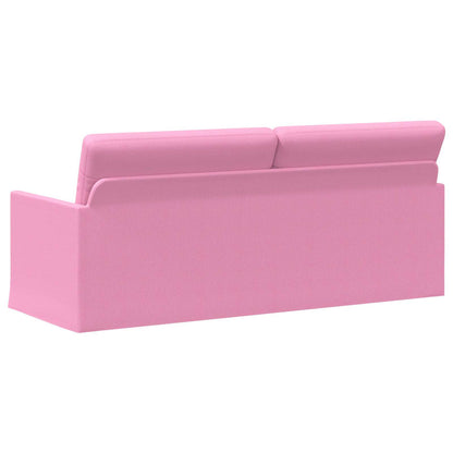 3 Seater Sofa Pink 190 x 81 x 82 cm Fabric