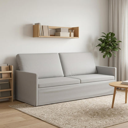 3 Seater Sofa Cloud Grey 190 x 81 x 82 cm Fabric
