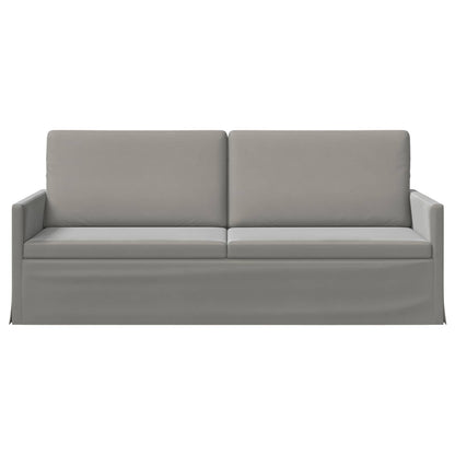 3 Seater Sofa Light Grey 190 x 81 x 82 cm Velvet