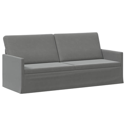 3 Seater Sofa Dark Grey 190 x 81 x 82 cm Velvet