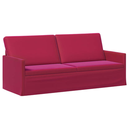 3 Seater Sofa Wine Red 190 x 81 x 82 cm Velvet