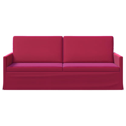 3 Seater Sofa Wine Red 190 x 81 x 82 cm Velvet