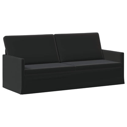 3 Seater Sofa Black 190 x 81 x 82 cm Velvet
