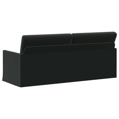 3 Seater Sofa Black 190 x 81 x 82 cm Velvet