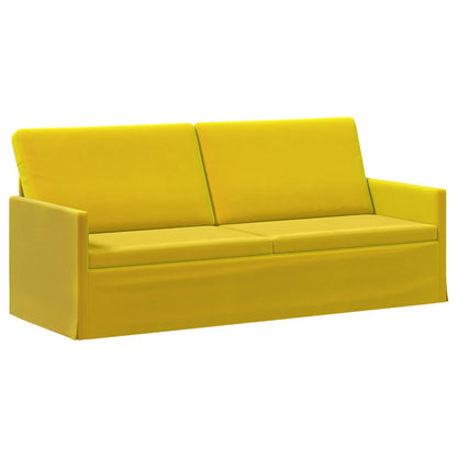 3 Seater Sofa Yellow 190 x 81 x 82 cm Velvet