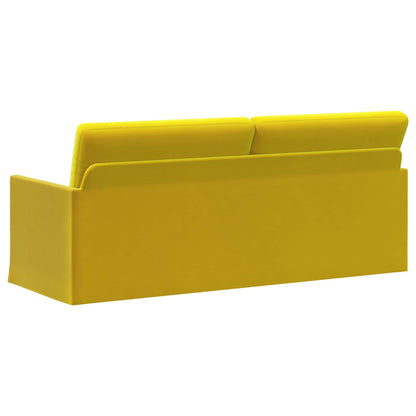3 Seater Sofa Yellow 190 x 81 x 82 cm Velvet