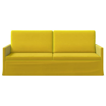 3 Seater Sofa Yellow 190 x 81 x 82 cm Velvet